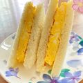 まろももたろう's cooksnap of when they made 美味しすぎ〜♡厚焼き卵サンド(´∀｀*).