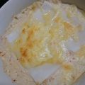 かしも１９７５'s cooksnap of when they made 長芋＆豆腐ソースの餅キムチーズグラタン.