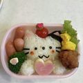akkatande2's cooksnap of when they made キャラ弁☆ネコちゃん弁当.