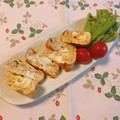yesmama's cooksnap of when they made 残った餃子具でだし巻き玉子風を作りました.