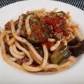 akoreana's cooksnap of when they made ワンポットパスタ！茄子のミートパスタ.