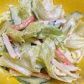 okapi☆☆'s cooksnap of when they made キュウリ♪レタス♪カニカマのマヨ和え.