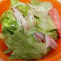 わたるんママ's cooksnap of when they made レタスときゅうりとカニカマのわさびサラダ.