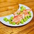 ねっちゃんっ's cooksnap of when they made 簡単おつまみ ☆カニカマと枝豆を焼くだけ.