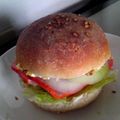 ユミコーネ's cooksnap of when they made ハムとレタスのベーグルサンド.