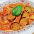 hanemakoo's cooksnap of when they made 鶏むね肉とズッキーニのトマトクリーム煮.