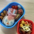 こむぎ1454's cooksnap of when they made キャラ弁　イーブイ派生　＊ニンフィア＊.