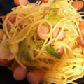 はにーくろーばー's cooksnap of when they made たっぷりレタスとウインナーのパスタ.