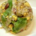 だーこはん's cooksnap of when they made 簡単！レタスチャーハン.