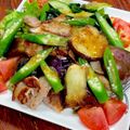 ルぴあ's cooksnap of when they made 豚肉となすとオクラのサラダ.
