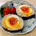 あい♪らんど's cooksnap of when they made 半熟味たま爆弾おにぎり～たぬきしらす編～.