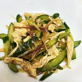 シュポ☆'s cooksnap of when they made 鶏胸肉ときゅうりの茗荷＆梅おかか和え♡.