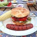 ladyoscar's cooksnap of when they made 本格的 牛肉100% ハンバーガー.