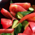 くぅタロ's cooksnap of when they made トマトときゅうりのマリネ風サラダ♪.