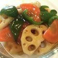 あずきとママ's cooksnap of when they made さつまいもとれんこんのポン酢鶏.