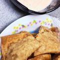 ☆ayami☆26's cooksnap of when they made ワンタンの皮でパリッパリッひき肉揚げ♪.