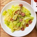 なーなちゃん's cooksnap of when they made 【話題入り】キャベツとウインナーのパスタ.
