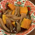 ケクケク's cooksnap of when they made かぼちゃと手綱こんにゃくの煮物.