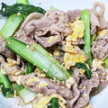 yknobi's cooksnap of when they made 小松菜と豚肉のオイスターソース炒め.