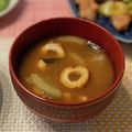 ちゃぴ♥'s cooksnap of when they made あったまる〜♪大根と竹輪の赤みそお味噌汁.