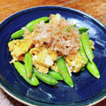 ちゃちゃまる26's cooksnap of when they made 和風だしで♡スナップえんどうの卵炒め♡.