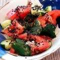 あーこ姐's cooksnap of when they made トマトきゅうり昆布茶おかかごま塩和え★.