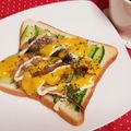 akoreana's cooksnap of when they made オイルサーディン柚子胡椒トースト.