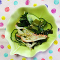チェックのミニくま's cooksnap of when they made きゅうりとわかめの酢の物♥.