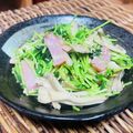 料理男子部🍻's cooksnap of when they made 豆苗と舞茸のにんにくバターベーコン炒め.