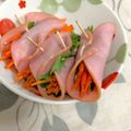 Kユリコ's cooksnap of when they made カラシが決めて！ハムのシソにんじん巻き.