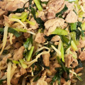 ぬへん's cooksnap of when they made 簡単おかず:ひき肉とニラもやし炒め.