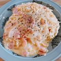 aya_mu87♡'s cooksnap of when they made うまかっちゃんアレンジ！カルボナーラ風✨.