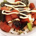 ♡ハムスター＆柴犬♪'s cooksnap of when they made とっておき♡cafeのアボカド＆スパム丼.