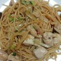 くろこ87's cooksnap of when they made 簡単☆鶏もも肉のピリ辛和風パスタ.