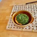 komutatata's cooksnap of when they made ♡がんもにめかぶ乗せただけ♡.