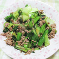 papepo☆'s cooksnap of when they made 簡単！チンゲン菜と　ししとう　挽き肉炒め.