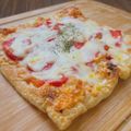 ＊る〜らんこ＊'s cooksnap of when they made 簡単油揚げピザ！トマトにんにくビスマルク.