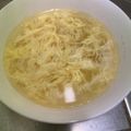 whitebear's cooksnap of when they made 目からウロコ!?ふわっふわのたまごスープ.