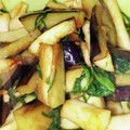 ちづミニー's cooksnap of when they made 茄子とエリンギのさっぱり大葉炒め.