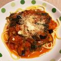 ahoikim's cooksnap of when they made なすとほうれん草のトマトパスタ＊＊.