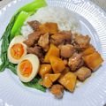桃の台所's cooksnap of when they made お肉ゴロゴロ☆筍入り☆ごつ盛り魯肉飯♪.