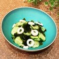 なつき☆ミ's cooksnap of when they made 胡瓜とワカメとちくわの酢の物.
