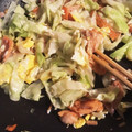 ame-ikuru's cooksnap of when they made サーモンとキャベツのマヨ炒め.
