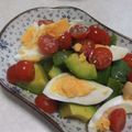 きらり流れ星's cooksnap of when they made おつまみに　トマトアボガドゆで玉子ナムル.