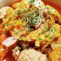 飲んだくれよーちゃん's cooksnap of when they made ☆簡単☆キャベツと肉団子のトマトスープ.