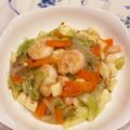 kiko9981's cooksnap of when they made 簡単♪豆腐とエビと野菜のあんかけ塩炒め.