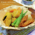 inyako's cooksnap of when they made かぼちゃとさつま揚げの煮物.