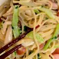 9ma9ma's cooksnap of when they made 小松菜とベーコンのワンポットパスタ.