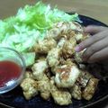 ちっちゃん３！'s cooksnap of when they made むね肉で子供も大好きからあげちゃん☆.