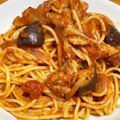 majyu1011's cooksnap of when they made 鶏肉と茄子のトマトソースパスタ.